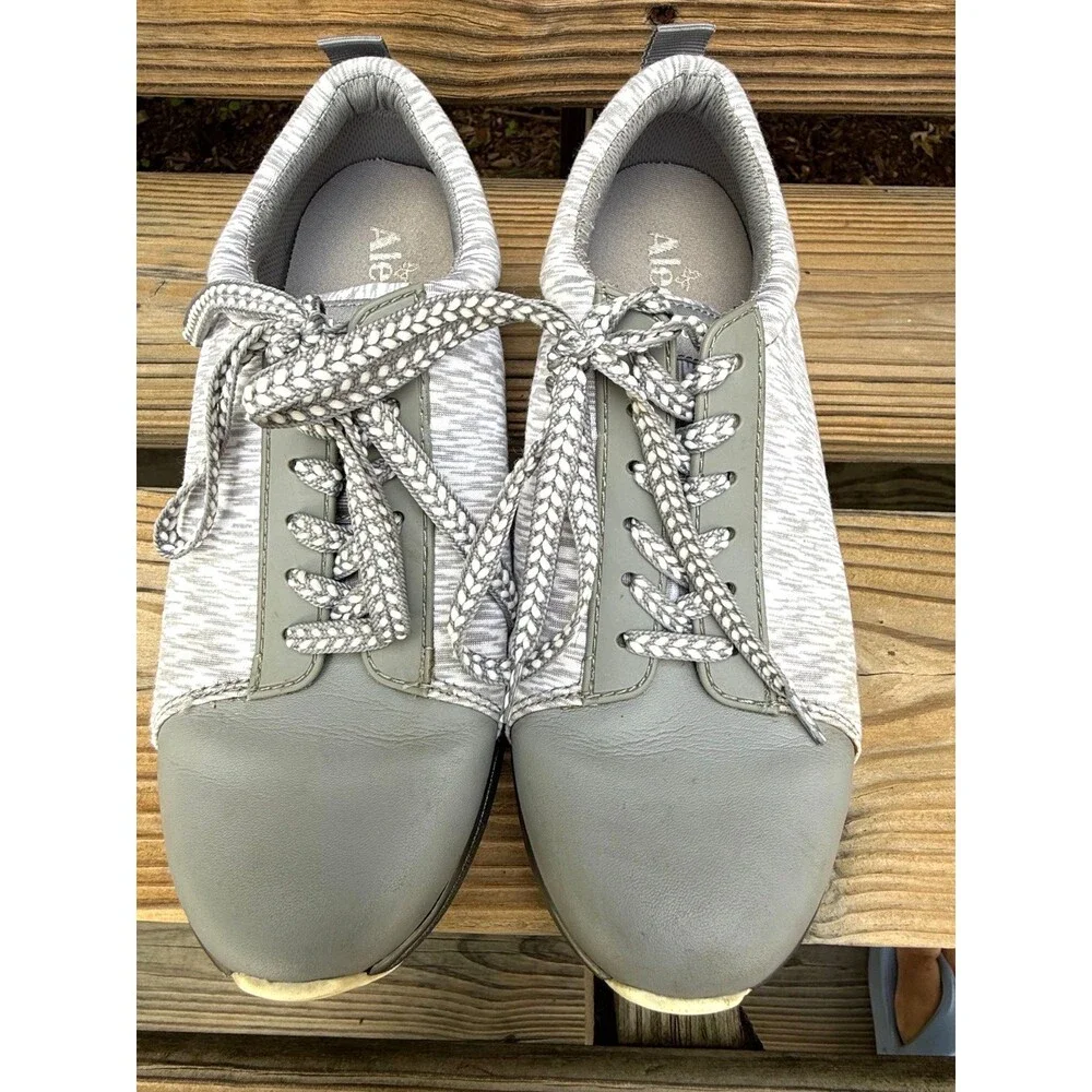 Alegria Traq Quest Smart Walking Shoes-Women's EU 39 US 9-Gray White-QES 5061